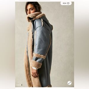 Free People Jakke Azeala Shearling Parka size 4